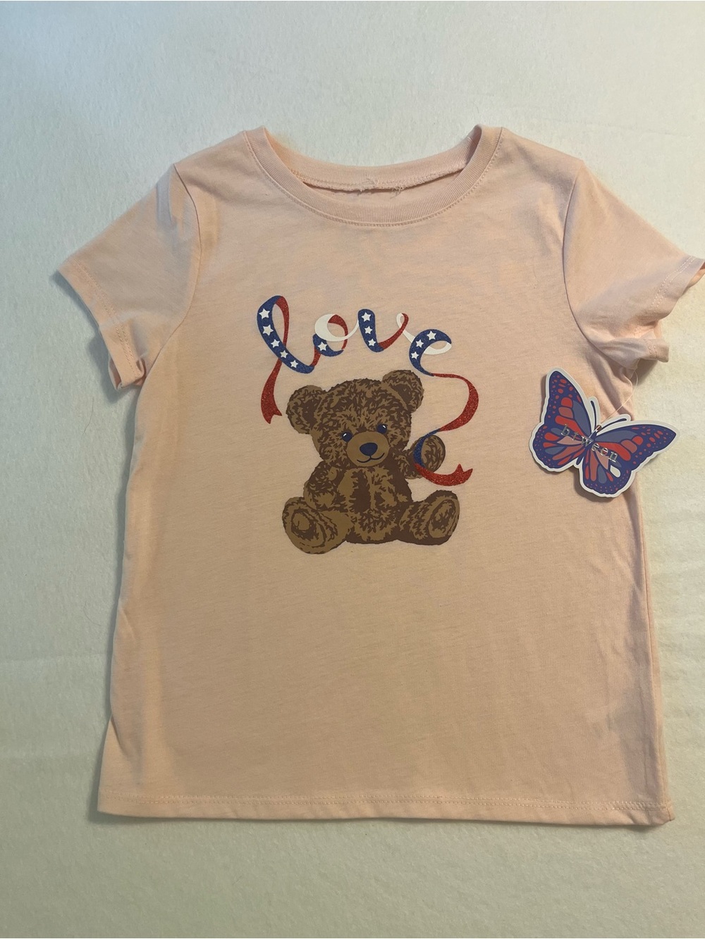 btween Light Pink Teddy Bear Graphic Tee